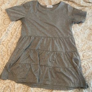 Gray baby doll shirt